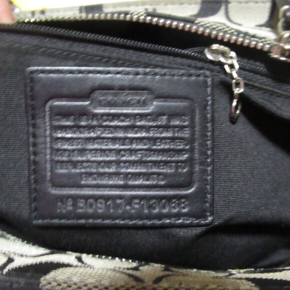 COACH Hampton black signature carryall satchel braided - Picture 13 of 14